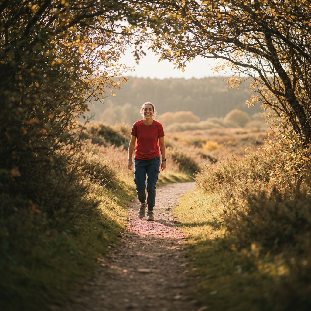 Person on a scenic nature trail